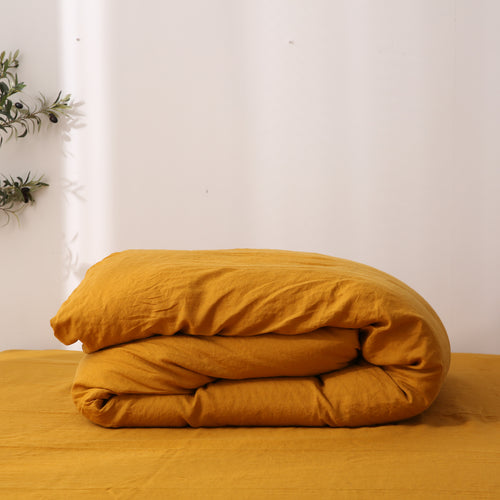 TURMERIC - Duvet Cover + Pillow Cases | 100% French Flax Linen