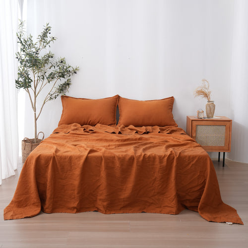 CLAY - Flat Sheet - 100% French Flax Linen