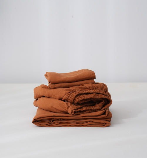 CLAY - Sheet Set - 100% French Flax Linen