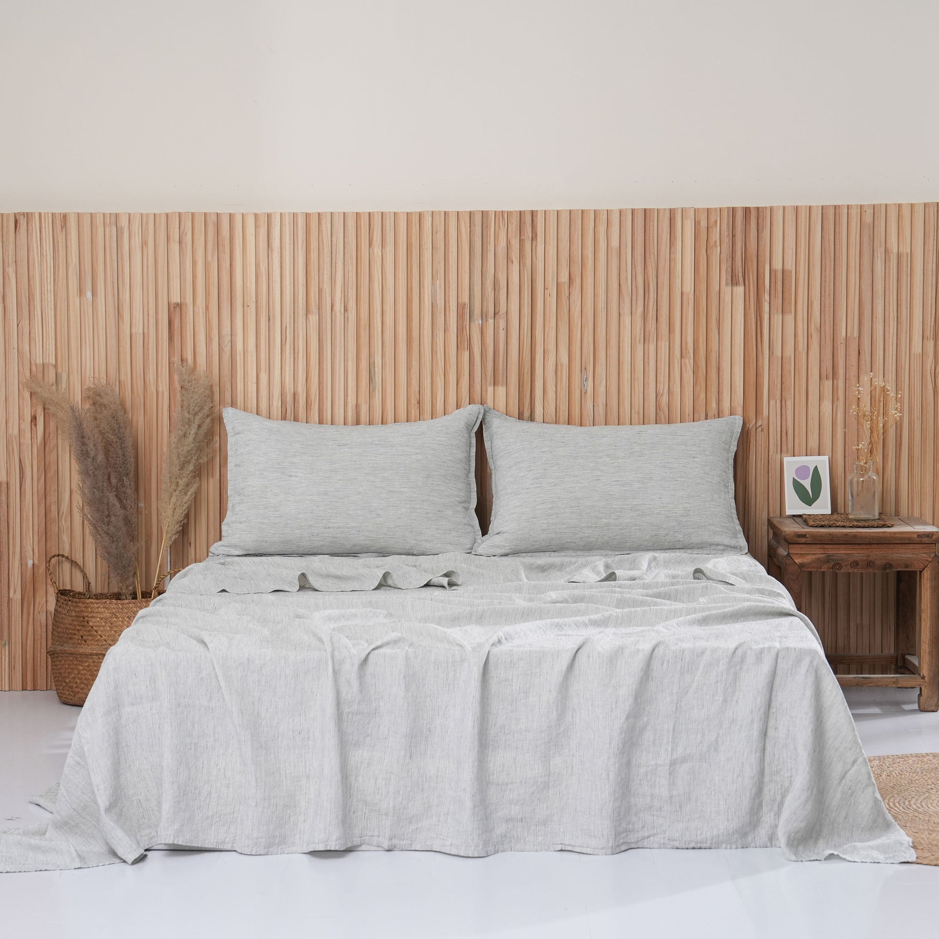 Linen Sheet Set - Pinstripe