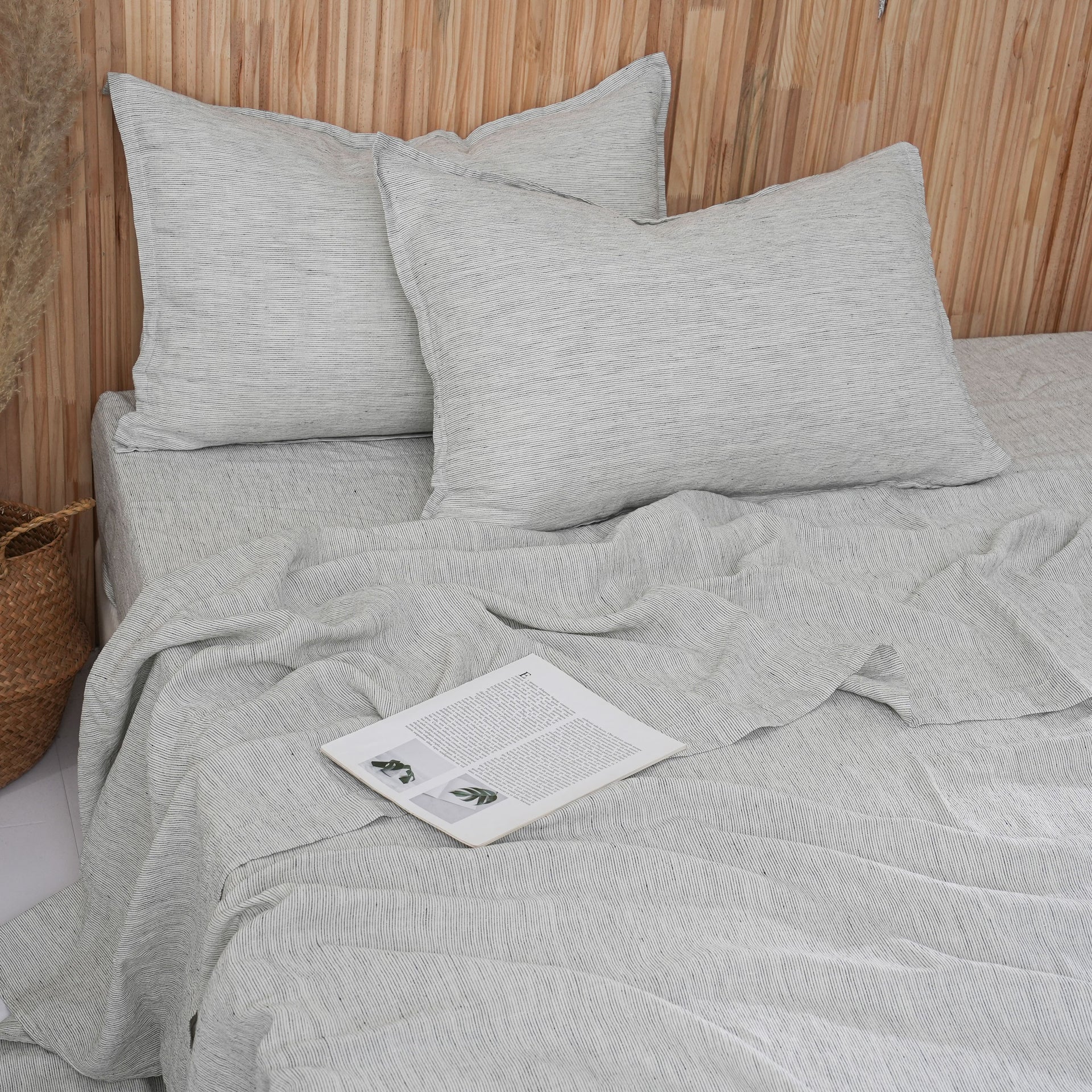 Linen Sheet Set - Pinstripe