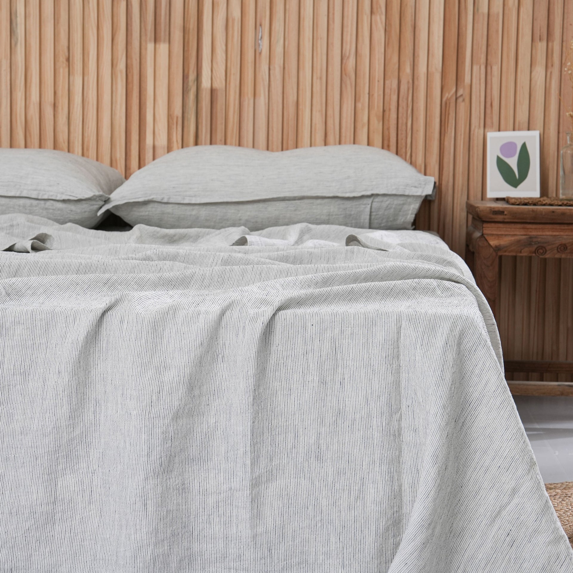 Linen Sheet Set - Pinstripe