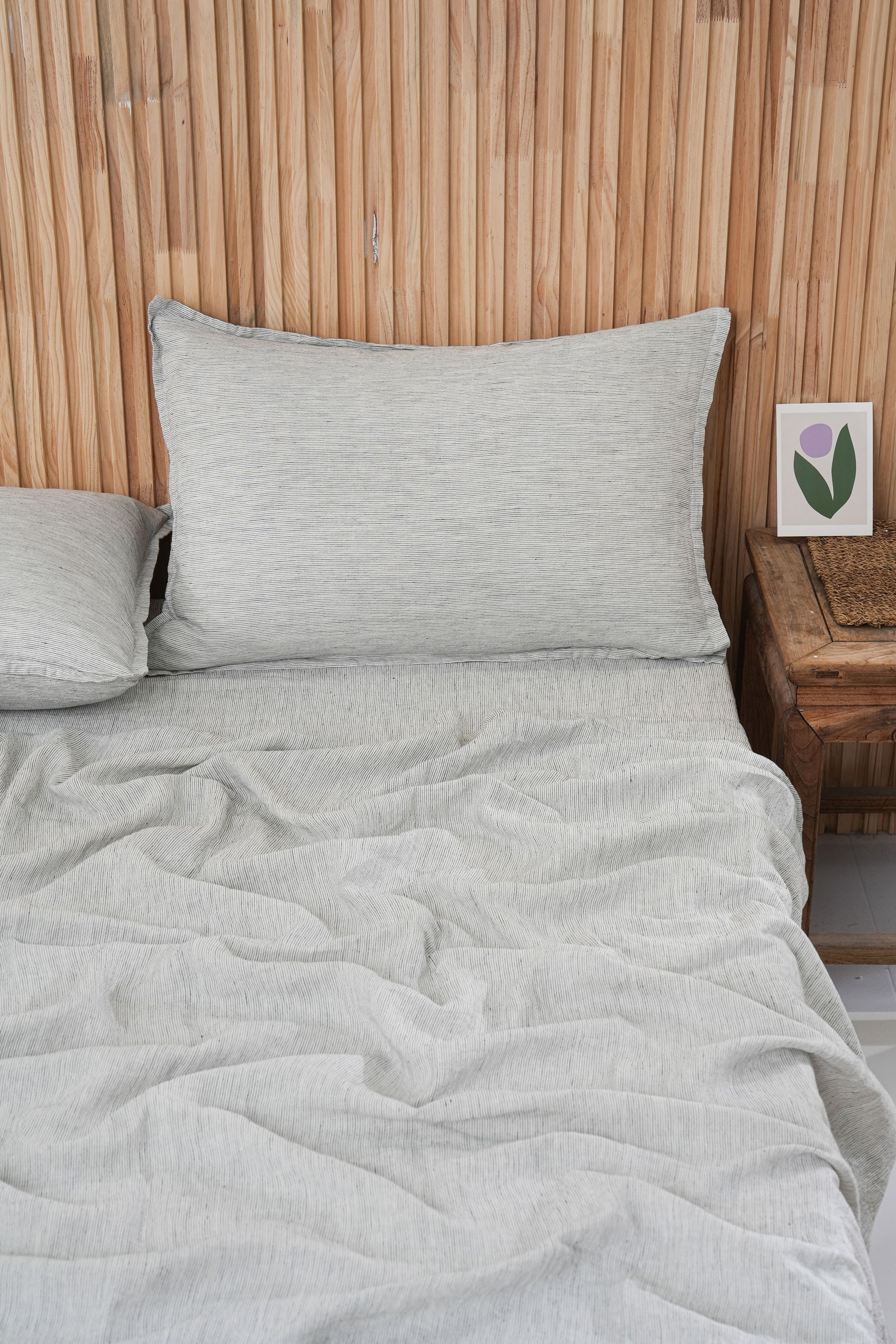 Linen Sheet Set - Pinstripe