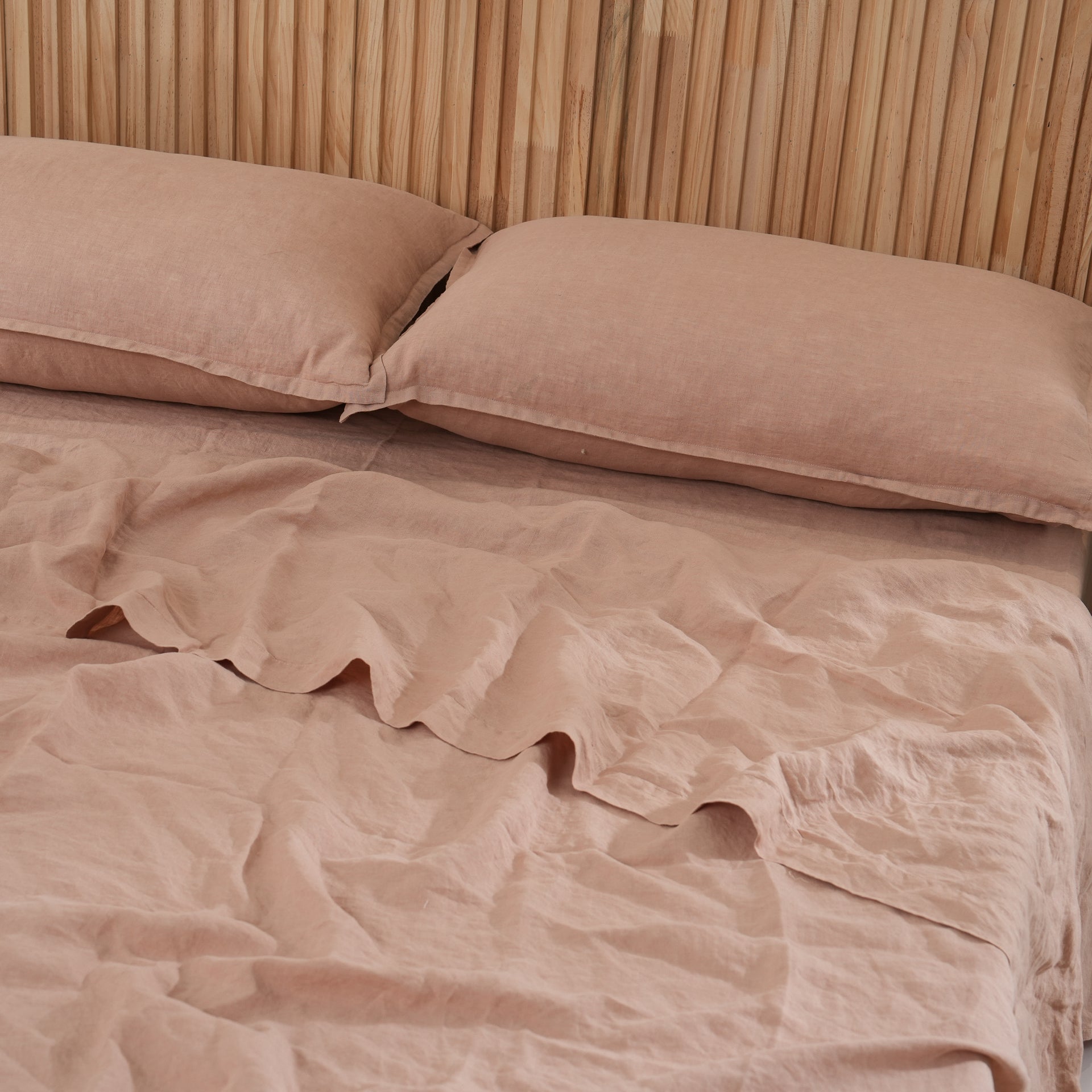 Linen Sheet Set - Pink Clay