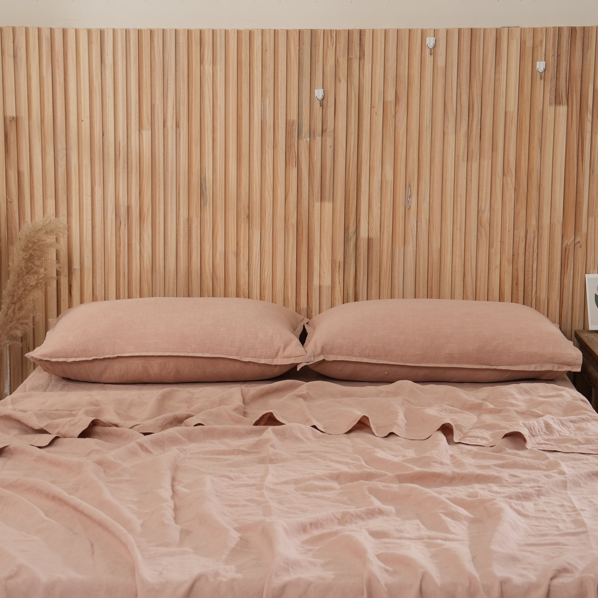 Linen Sheet Set - Pink Clay