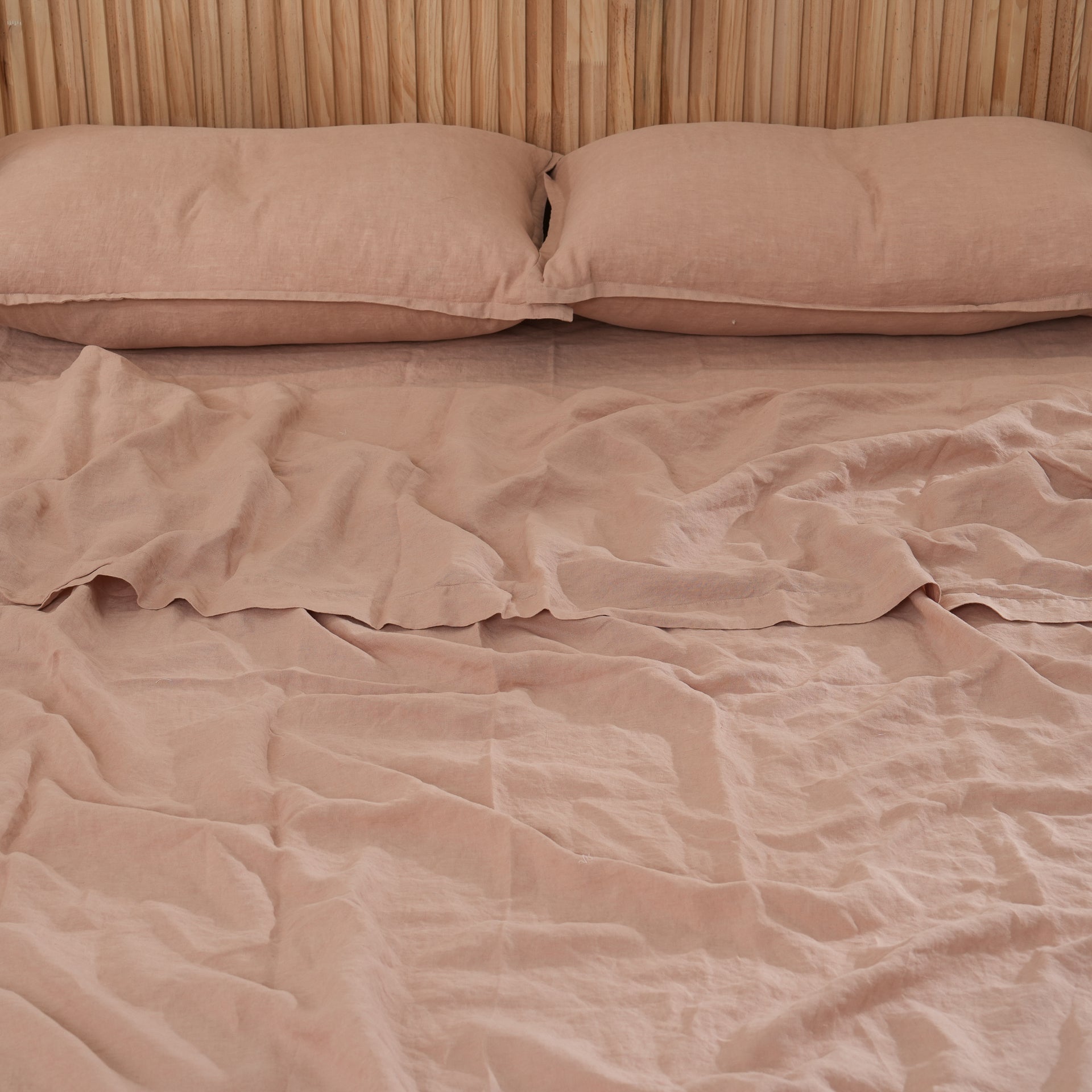 Linen Sheet Set - Pink Clay