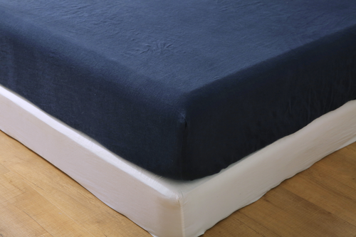 OCEAN - Fitted Sheet - 100% French Flax Linen