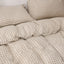 BEIGE GINGHAM - Duvet Cover + Pillow Cases | 100% French Flax Linen