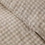 BEIGE GINGHAM - Duvet Cover + Pillow Cases | 100% French Flax Linen