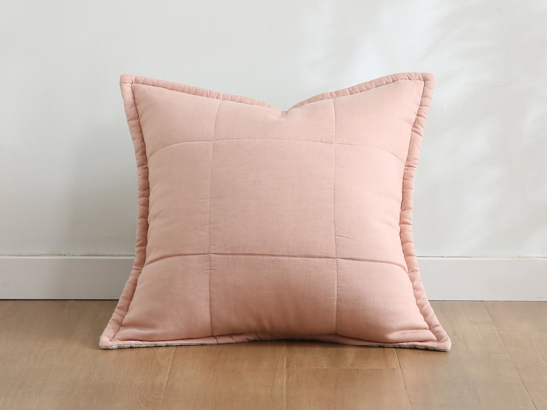 Quilted Linen Cushion Cover