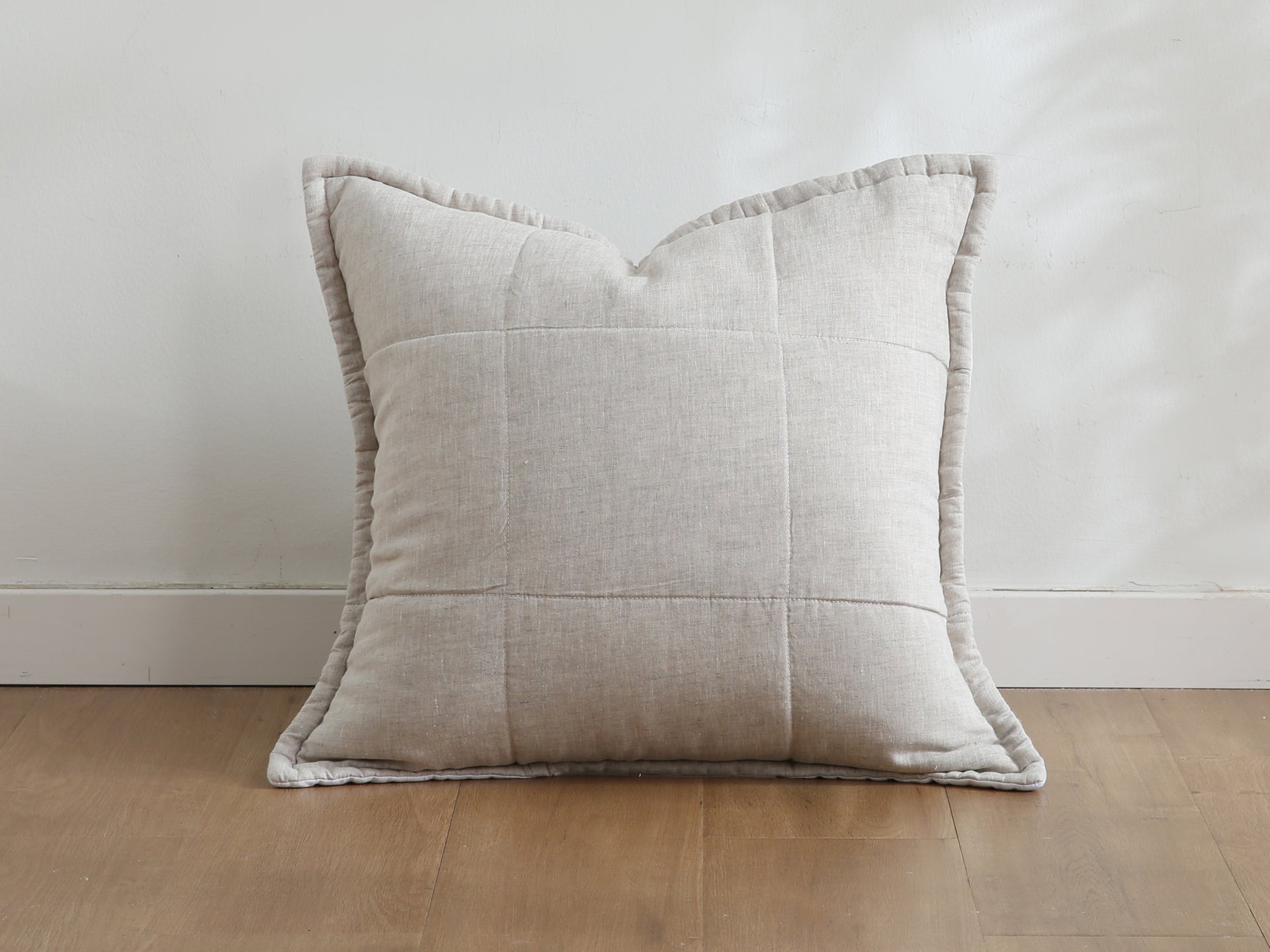 Quilted Linen Cushion Cover