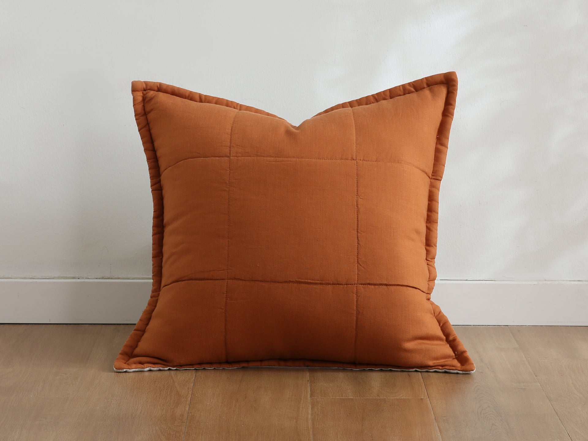 Quilted Linen Cushion Cover