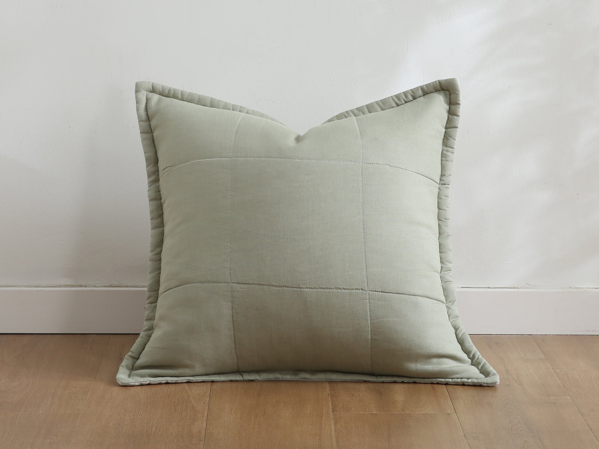 Quilted Linen Cushion Cover