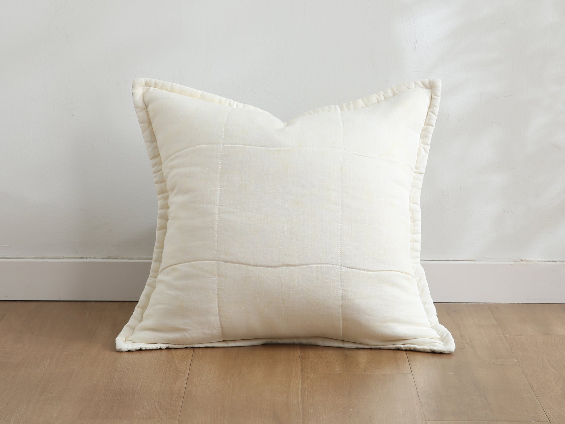 Quilted Linen Cushion Cover
