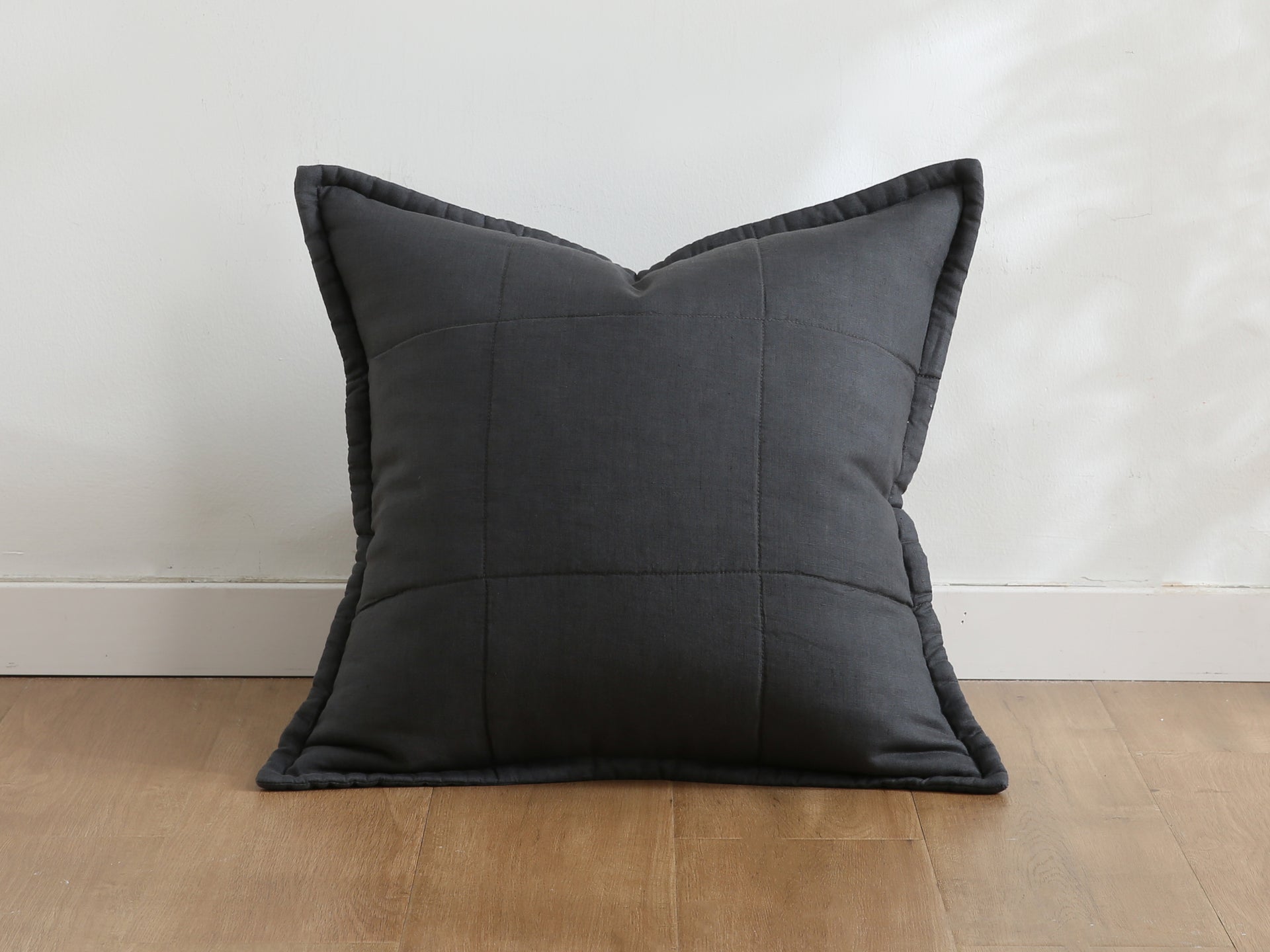 Quilted Linen Cushion Cover