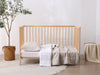 Quilted Linen Cot Blanket - Sand + Snow
