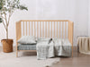 Quilted Linen Cot Blanket - Sage Gingham