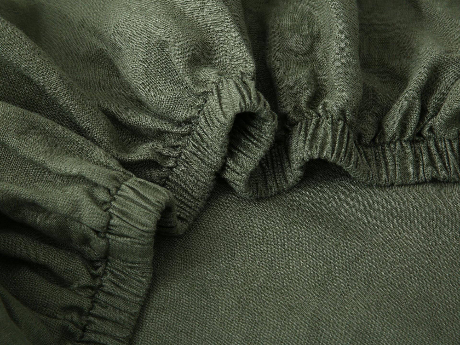 Linen Fitted Sheet - Forest