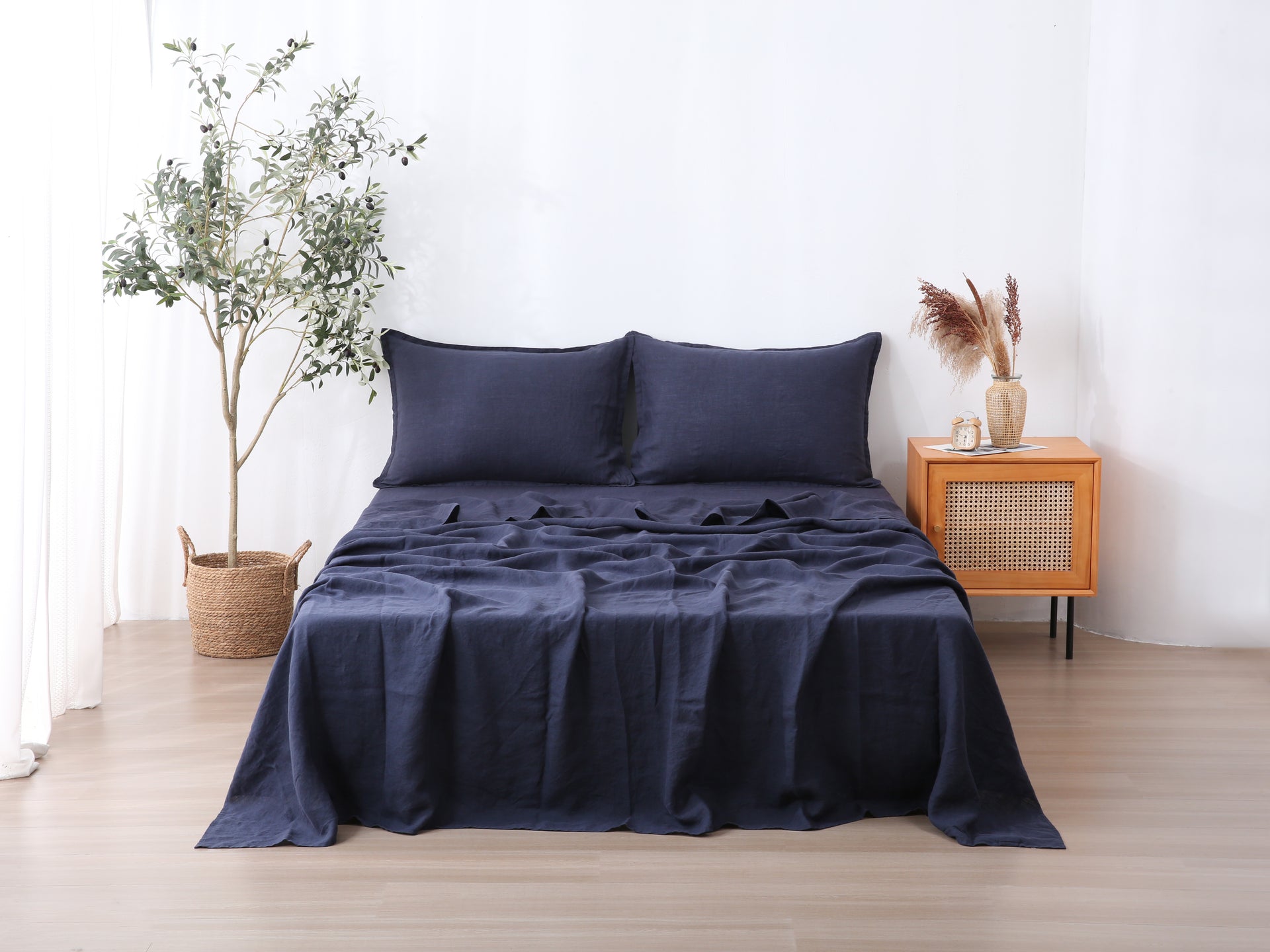 Linen Flat Sheet - Ocean