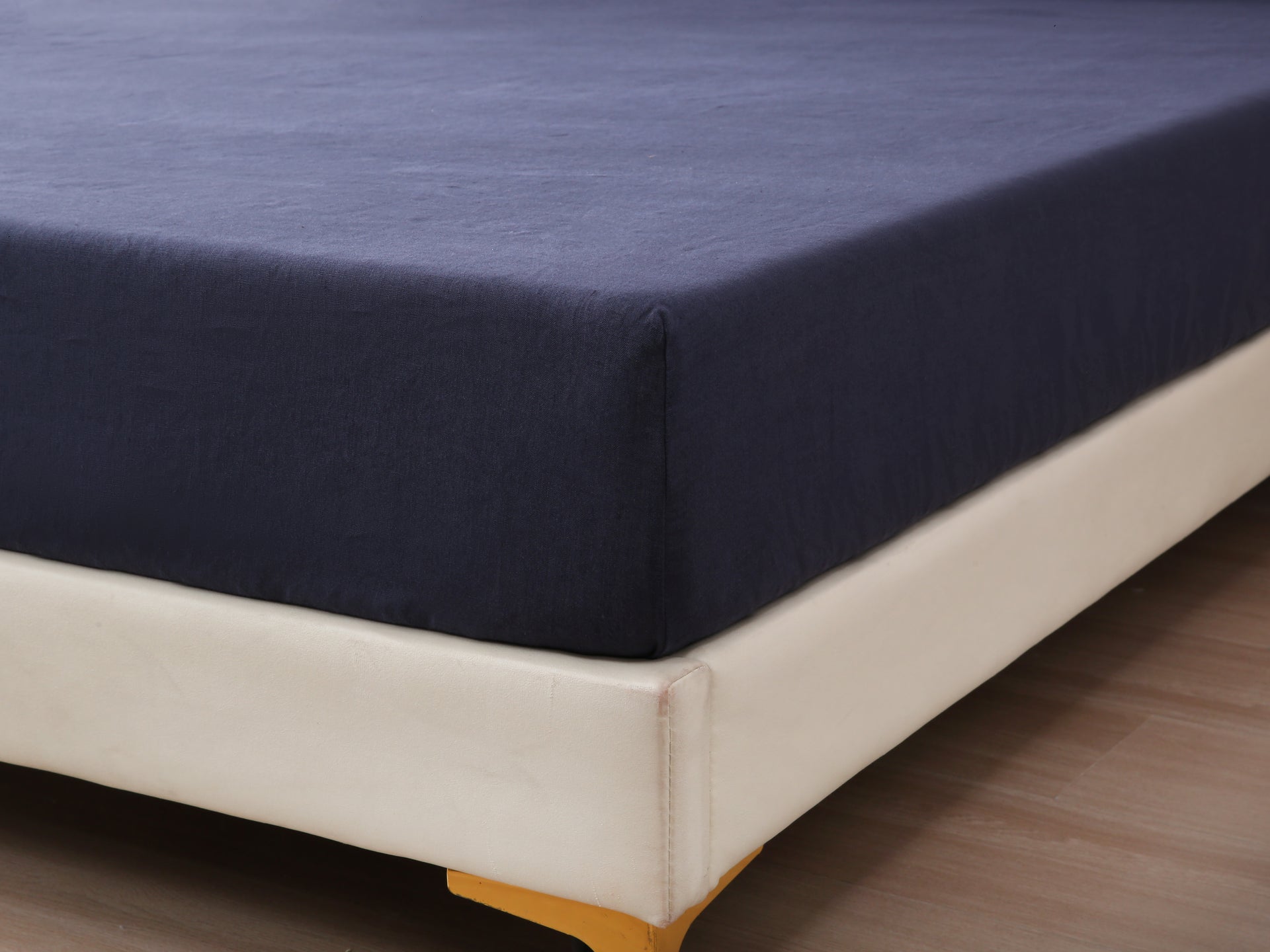 Linen Fitted Sheet - Ocean