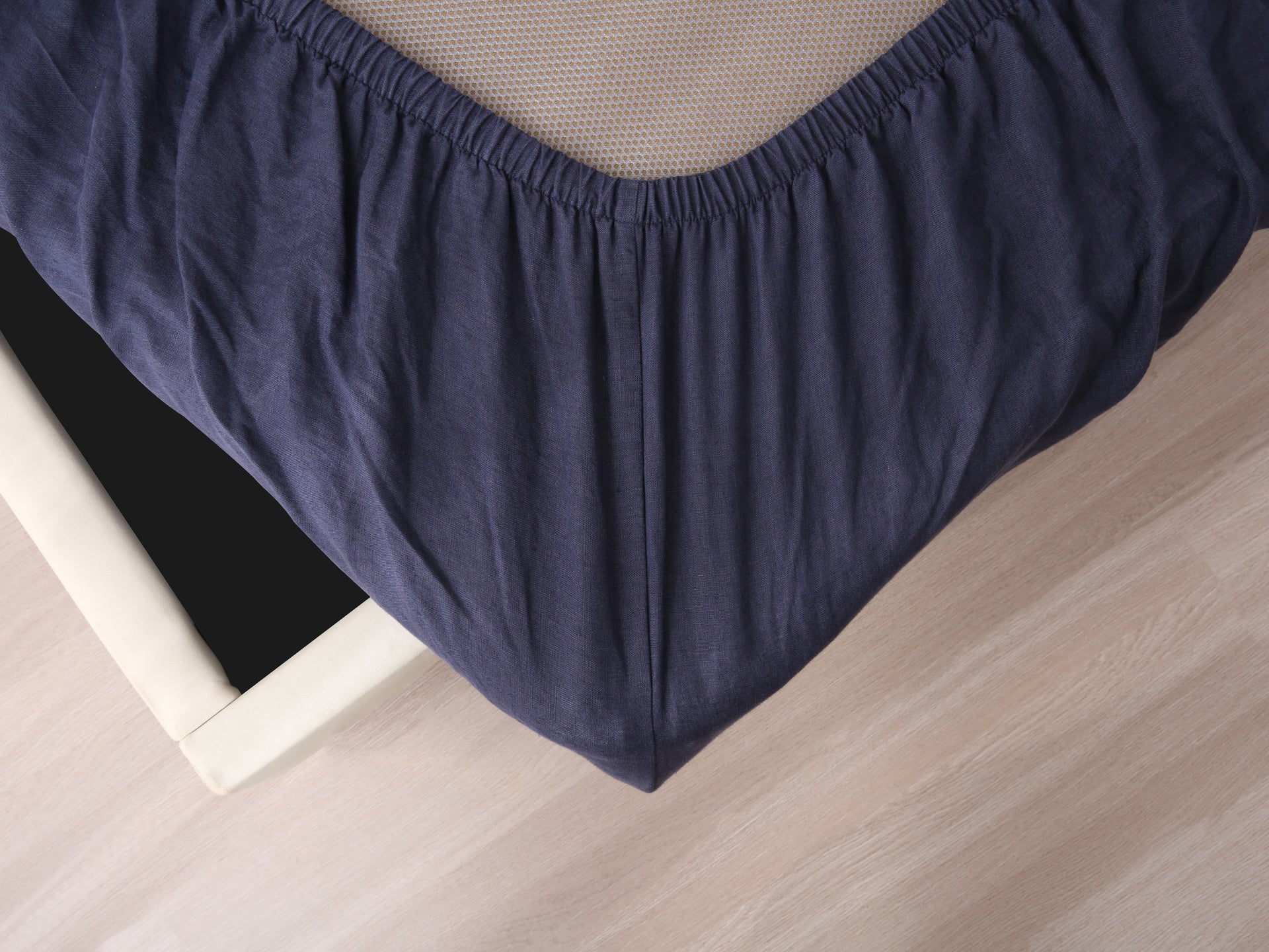 Linen Fitted Sheet - Ocean