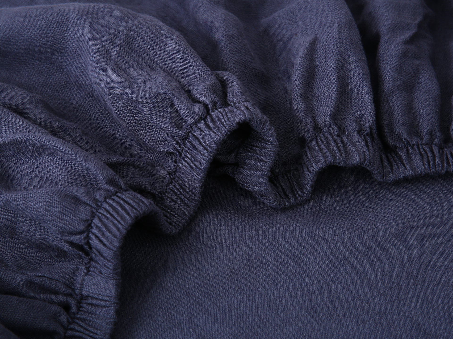 Linen Fitted Sheet - Ocean