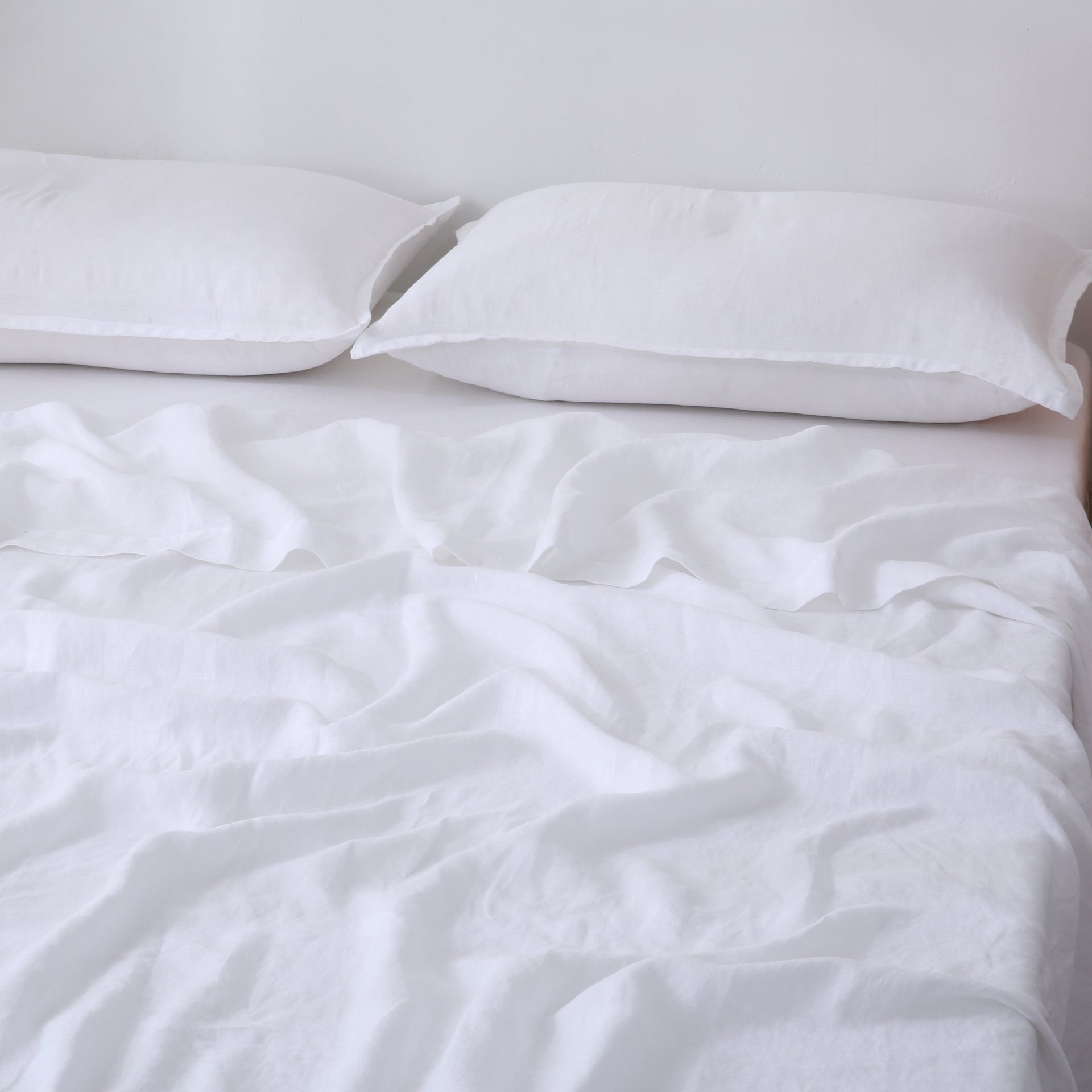 Linen Flat Sheet - Snow