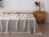 Linen Flat Sheet - Beige Gingham