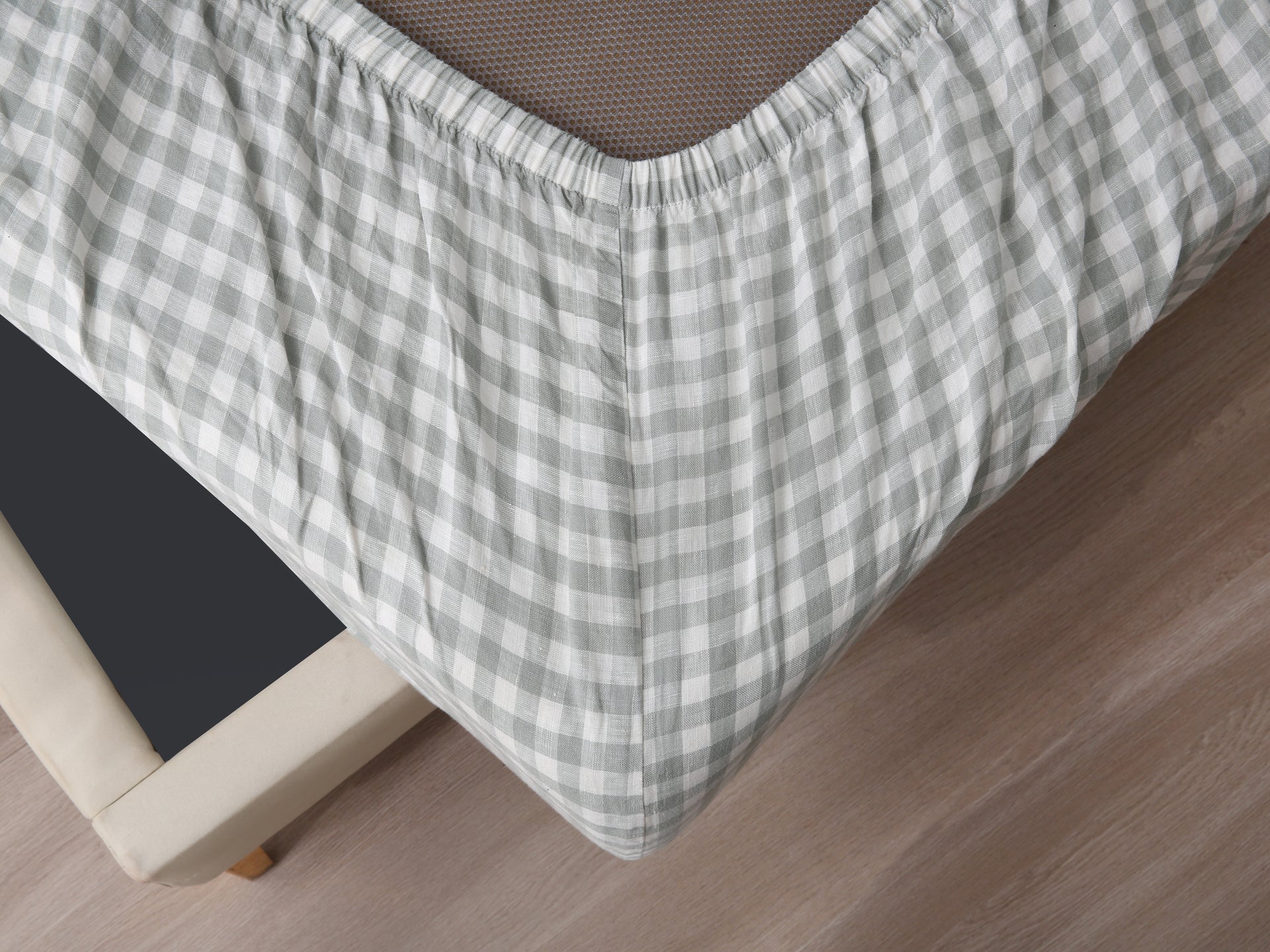Linen Sheet Set - Sage Gingham