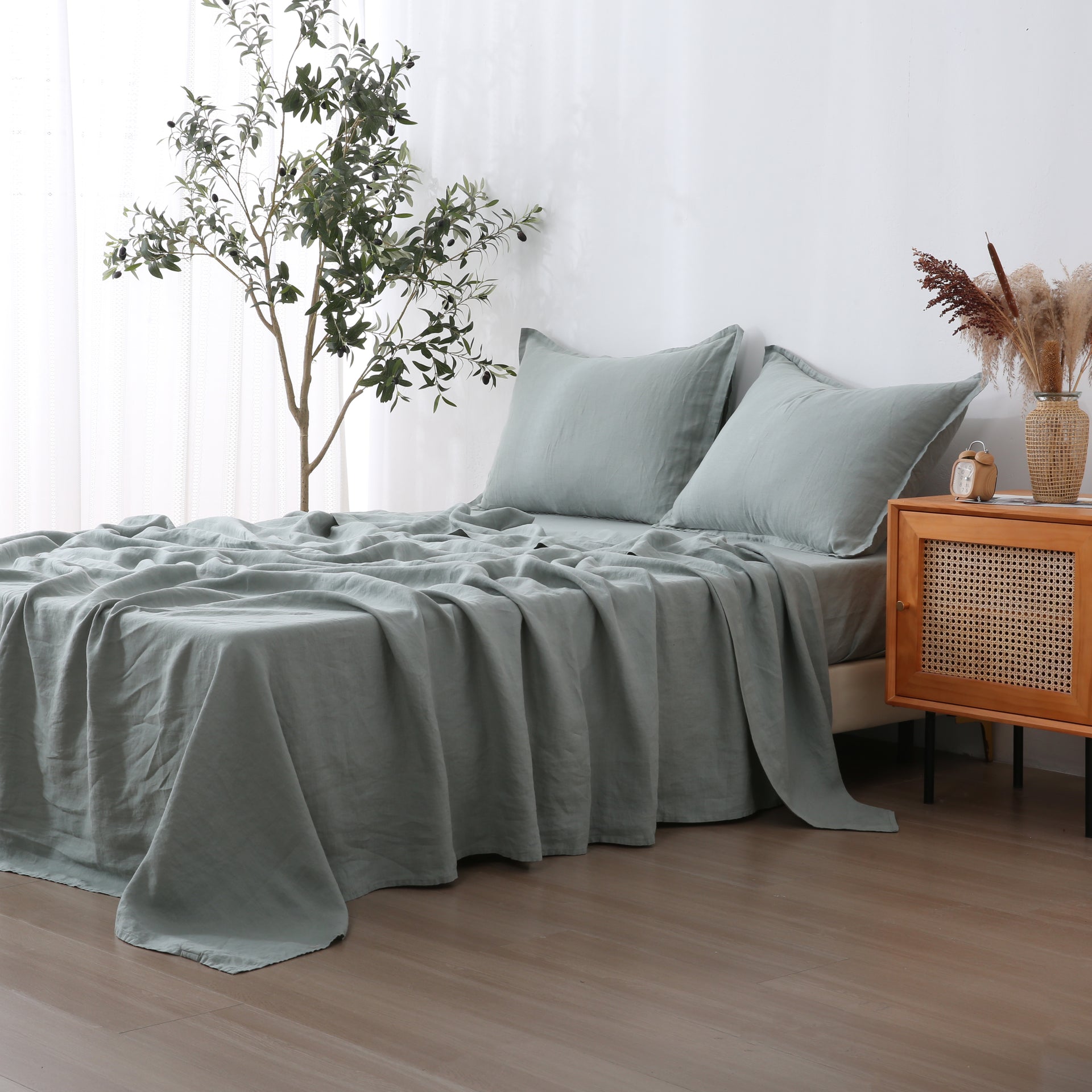 Linen Sheet Set - Sage