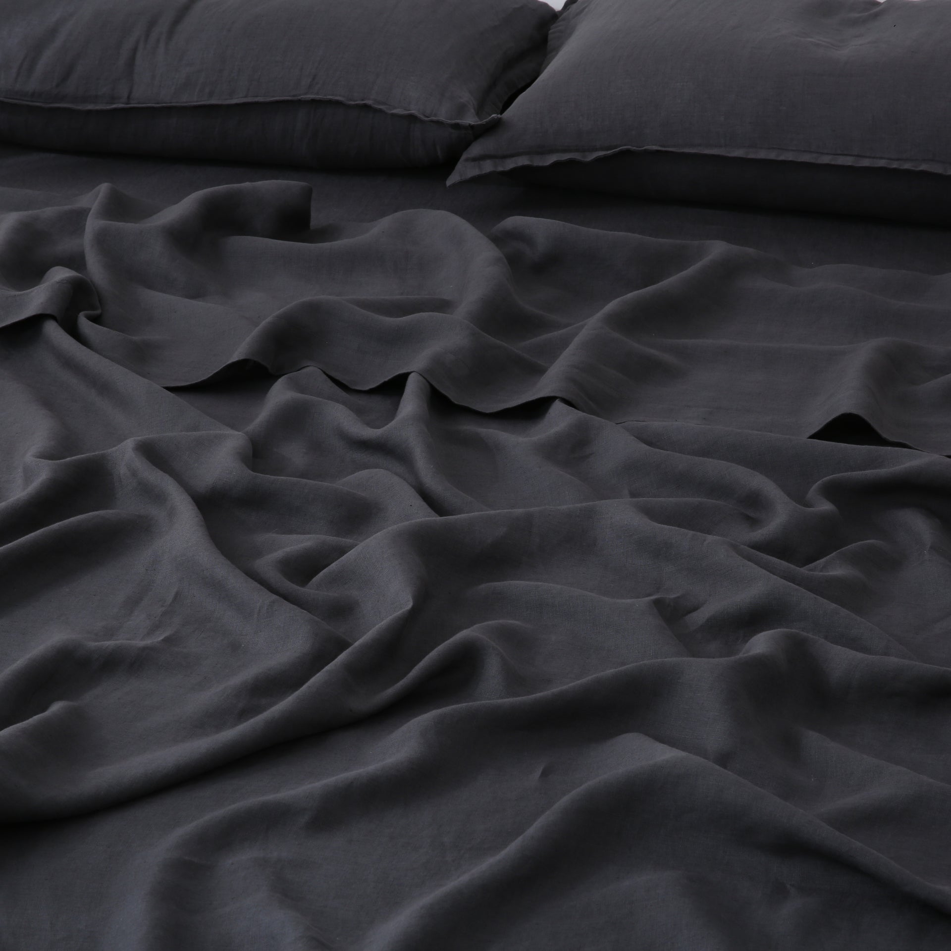 Linen Flat Sheet - Charcoal