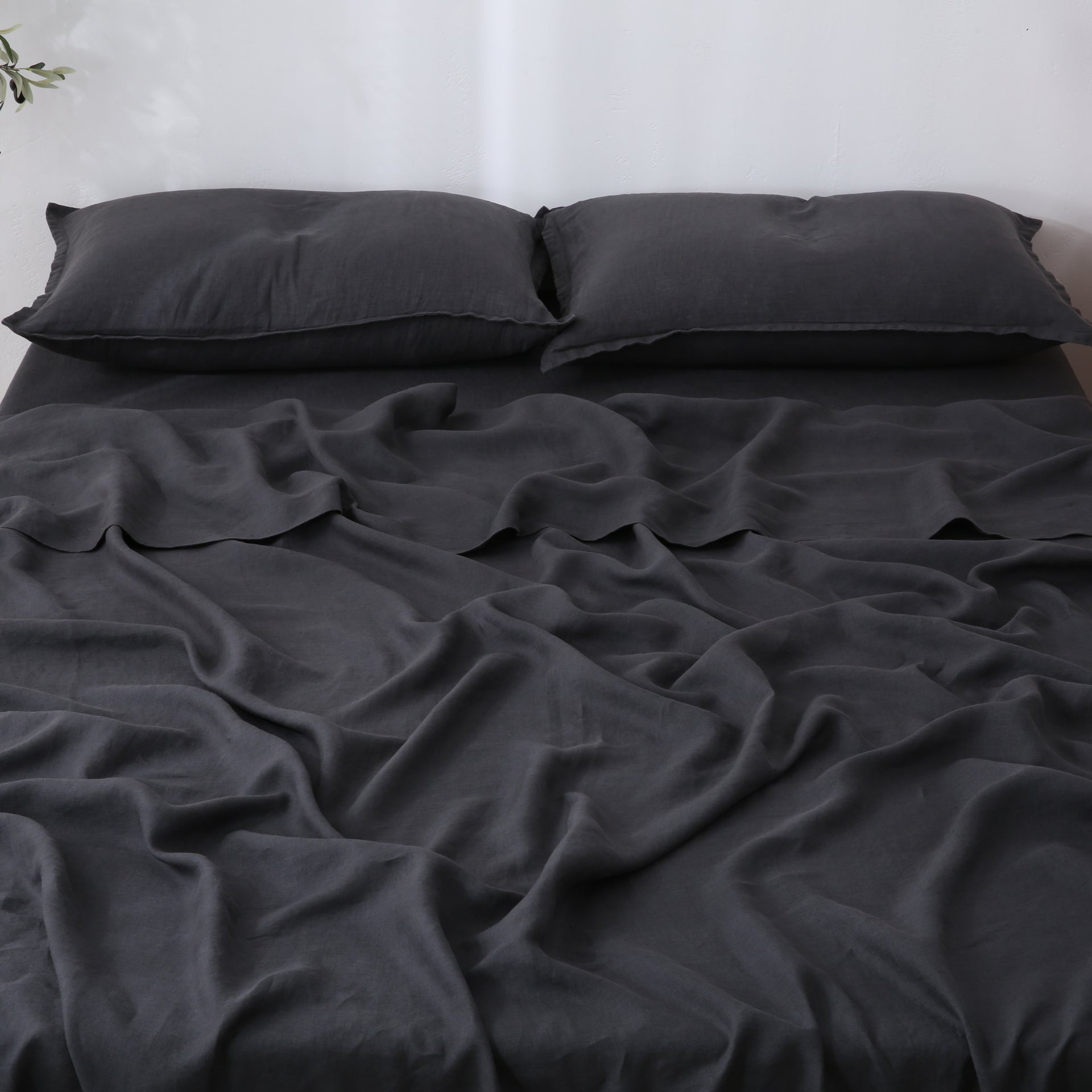 Linen Sheet Set - Charcoal