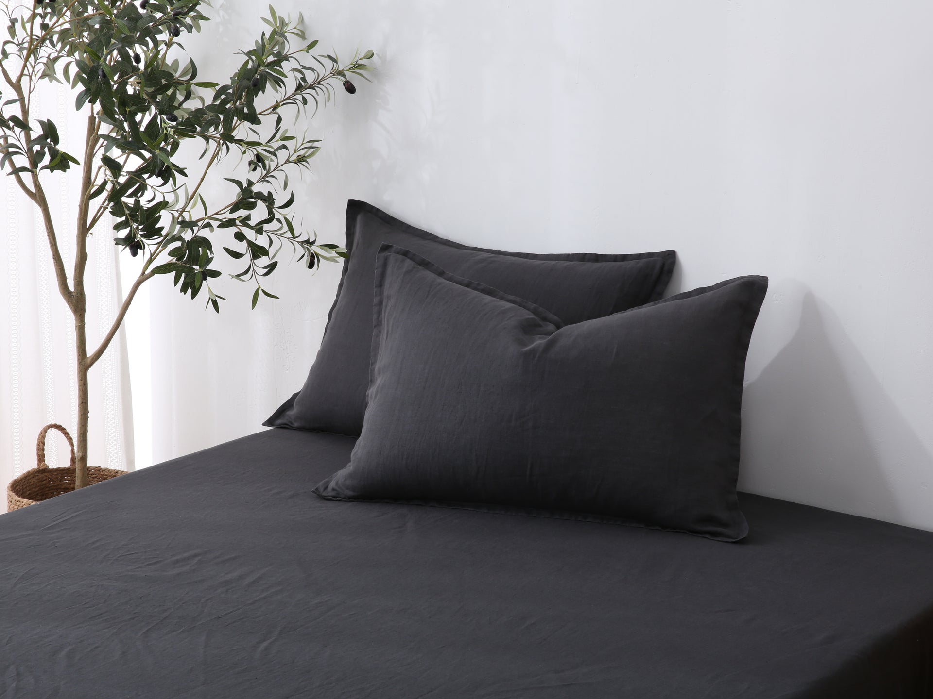 Linen Sheet Set - Charcoal