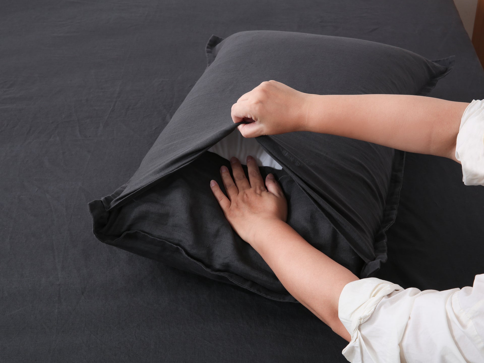 Linen Sheet Set - Charcoal