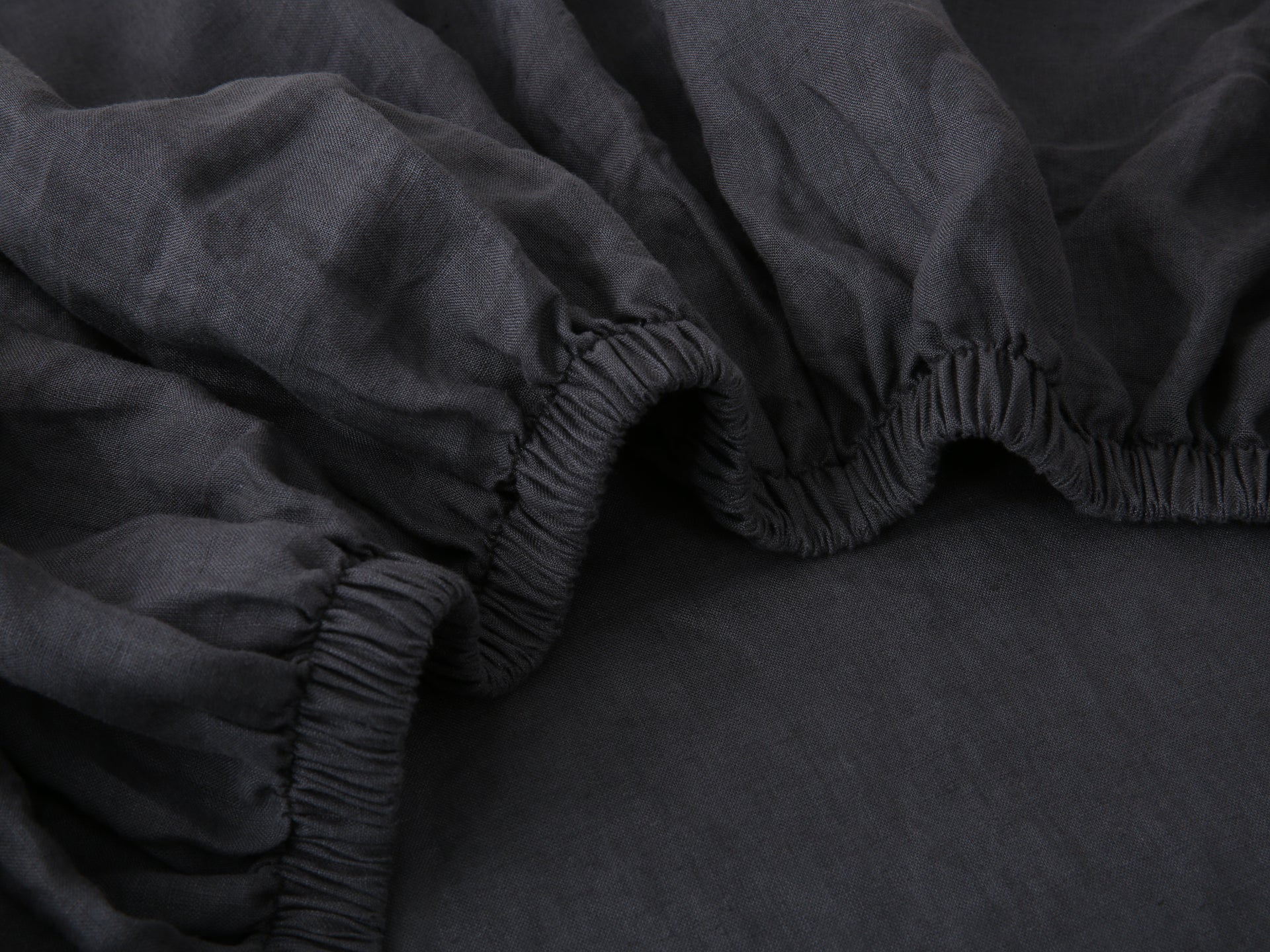 Linen Fitted Sheet - Charcoal