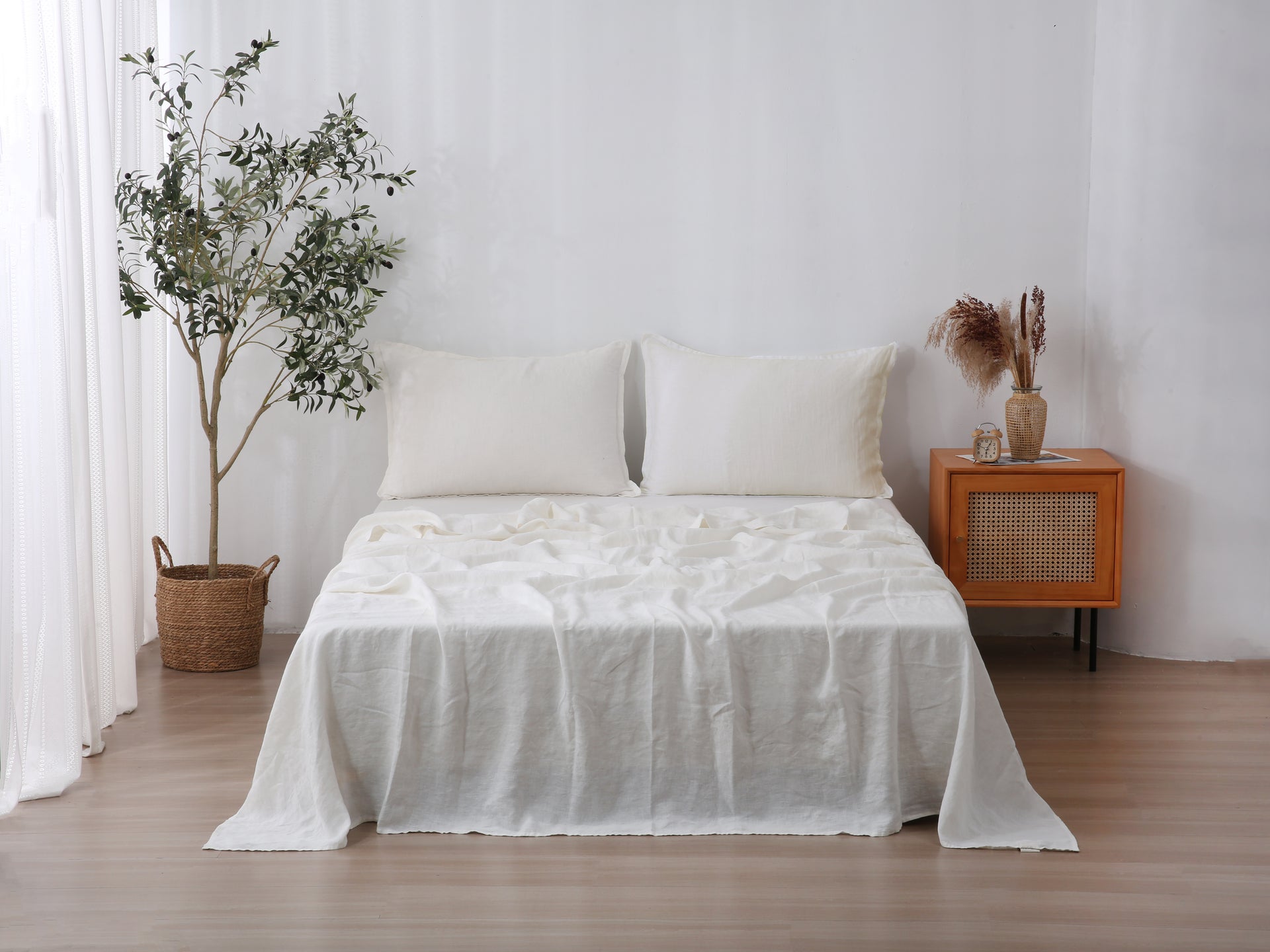 Linen Flat Sheet - Cloud
