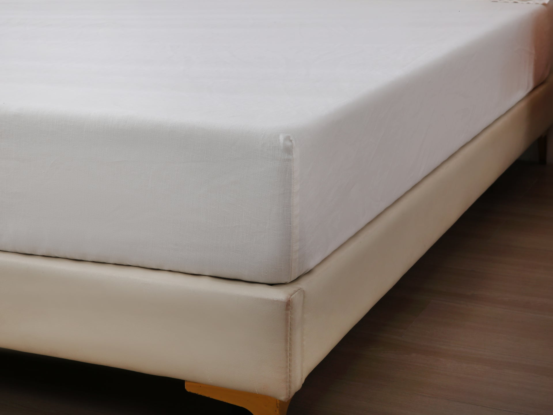 Linen Fitted Sheet - Cloud