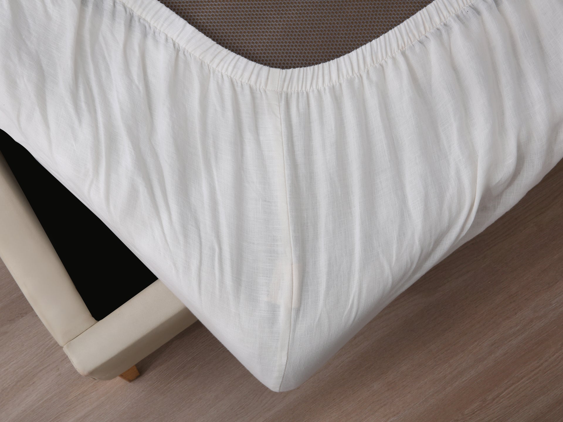 Linen Fitted Sheet - Cloud