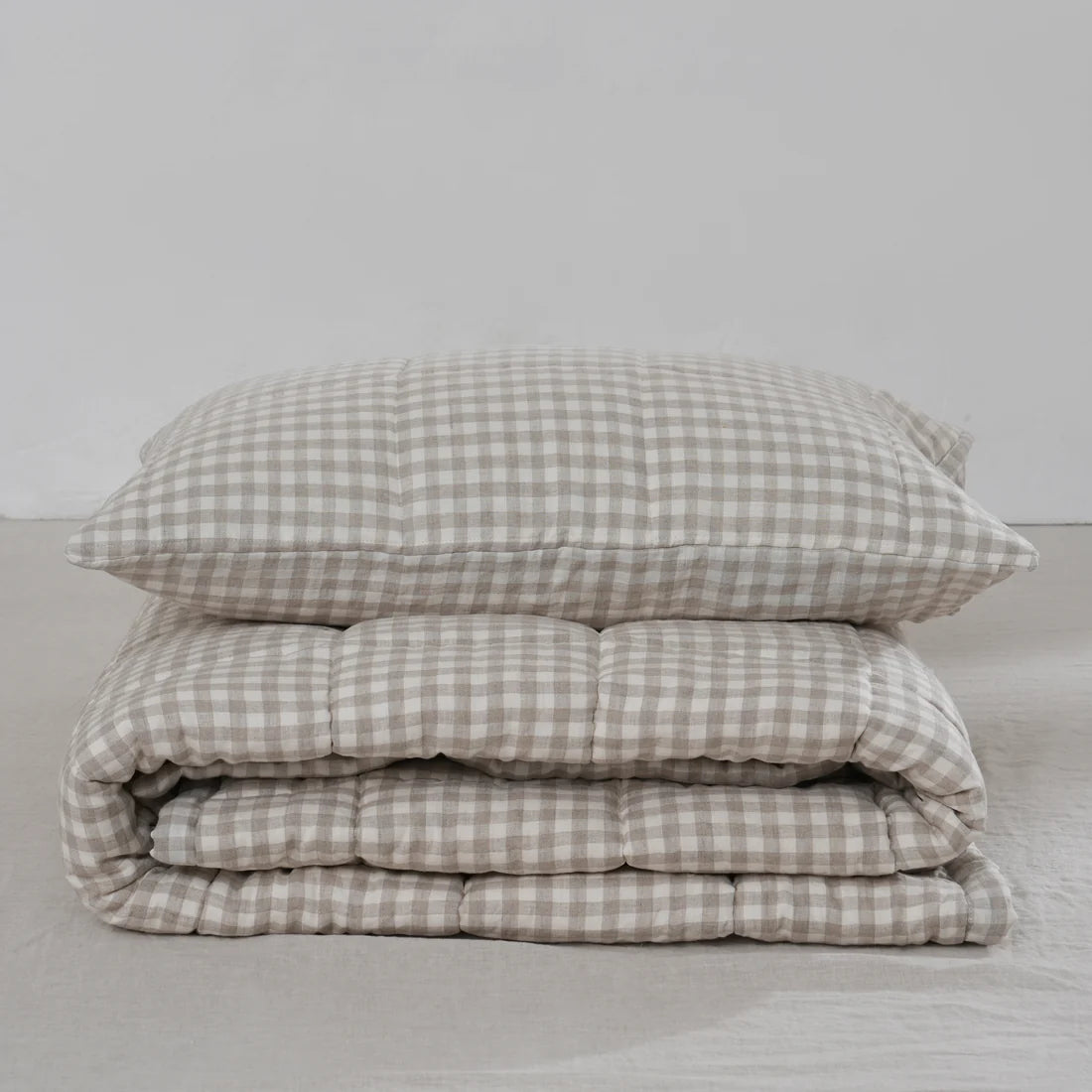 Quilted Linen Pillowcases (Set of Two)