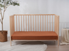 Linen Fitted Cot Sheet - Clay