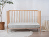 Linen Fitted Cot Sheet - Sage Gingham