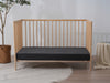 Linen Fitted Cot Sheet - Charcoal