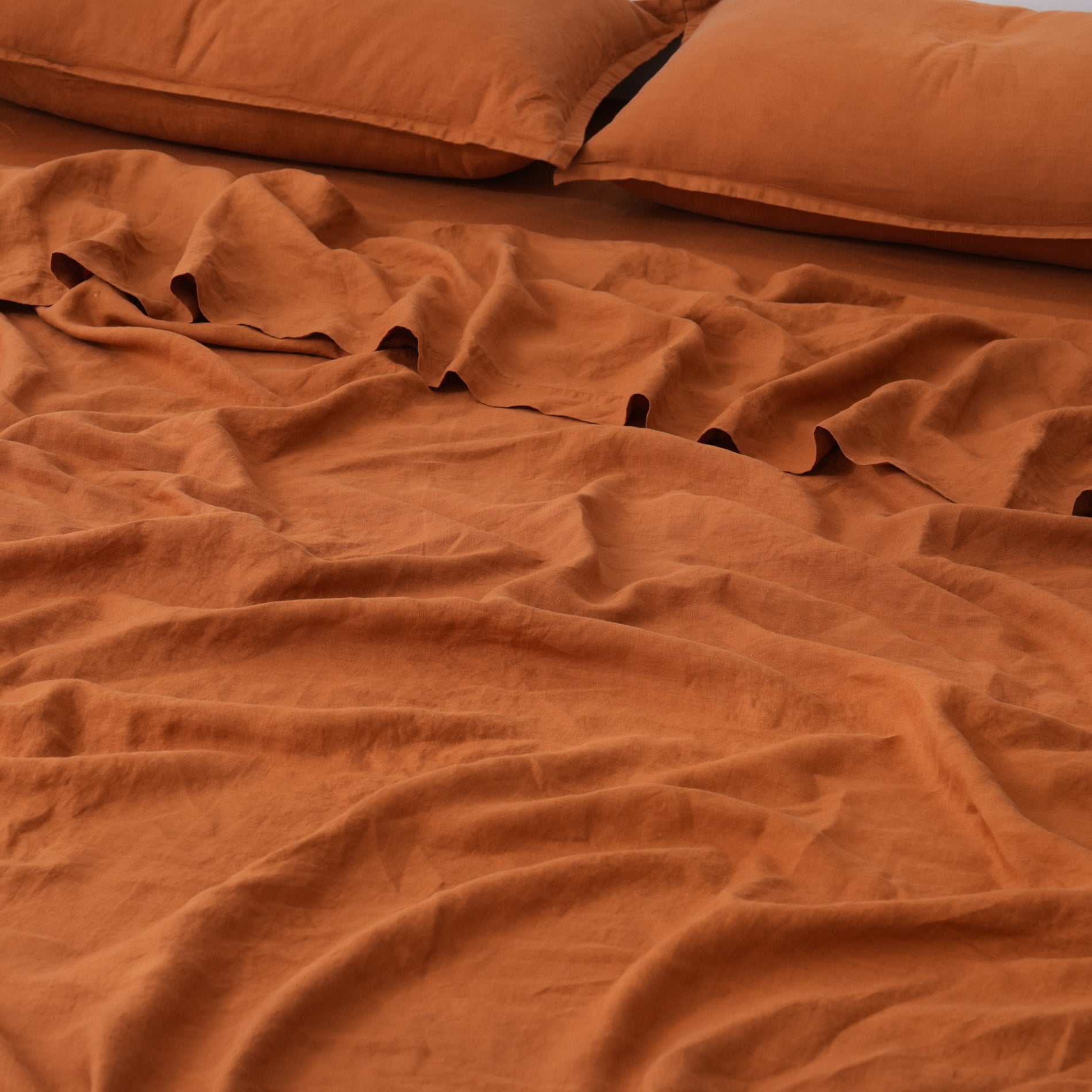 Linen Flat Sheet - Clay
