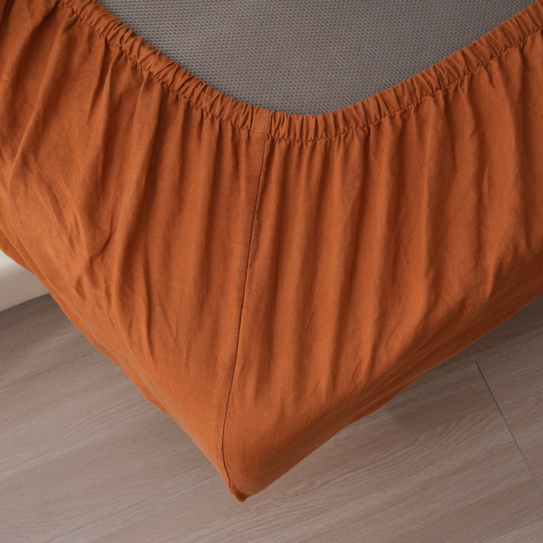 Linen Fitted Sheet - Clay