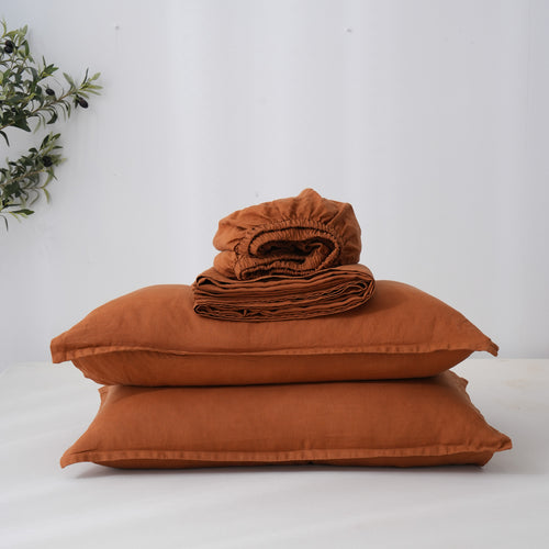CLAY - Sheet Set - 100% French Flax Linen