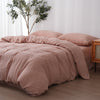 Linen Duvet Cover + Pillowcases - Pink Clay