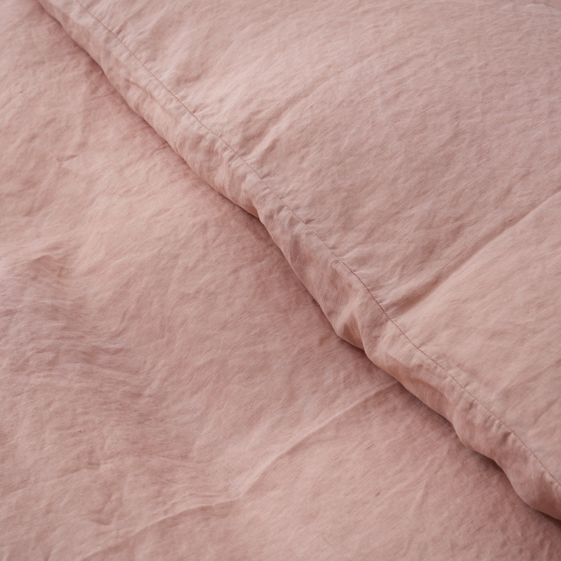 Linen Duvet Cover + Pillowcases - Pink Clay