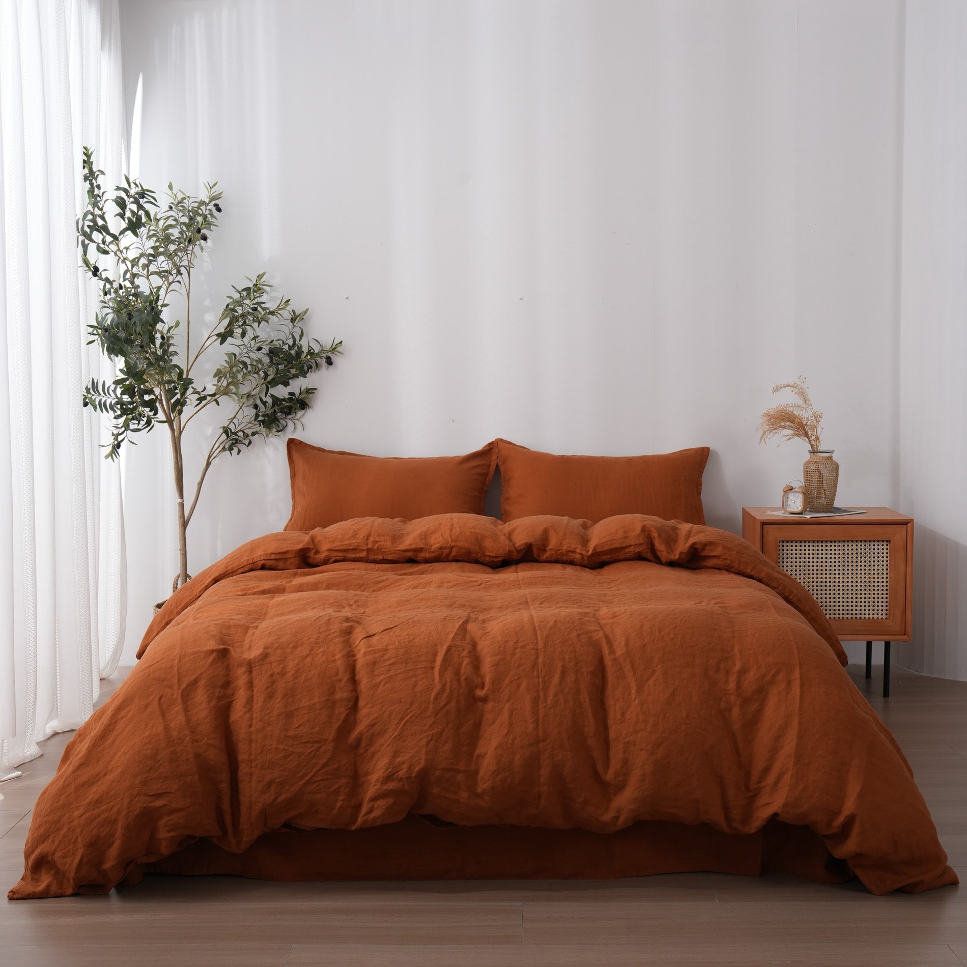Linen Duvet Cover + Pillowcases - Clay
