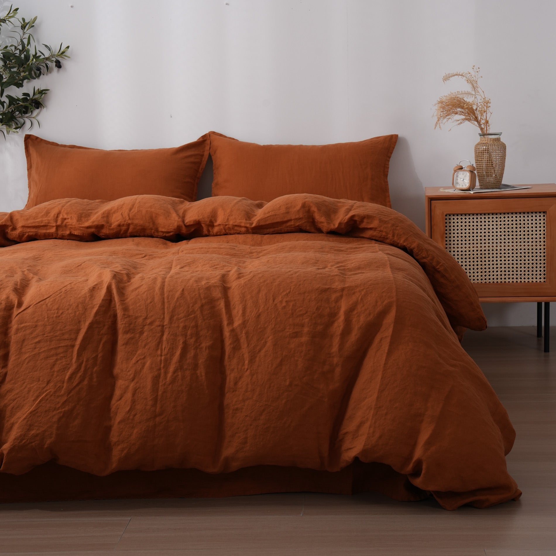 Linen Duvet Cover + Pillowcases - Clay