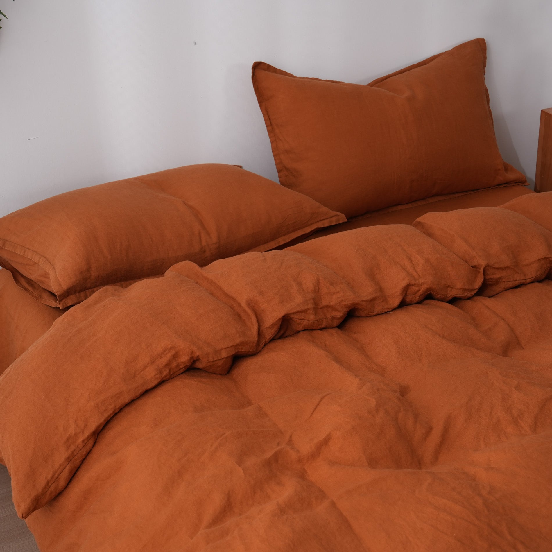 Linen Duvet Cover + Pillowcases - Clay